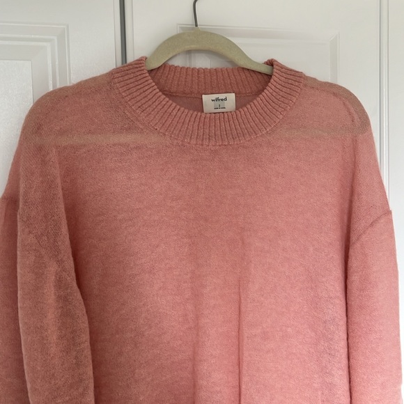 Alpaca wool Pink oversized sweater - Picture 2 of 5